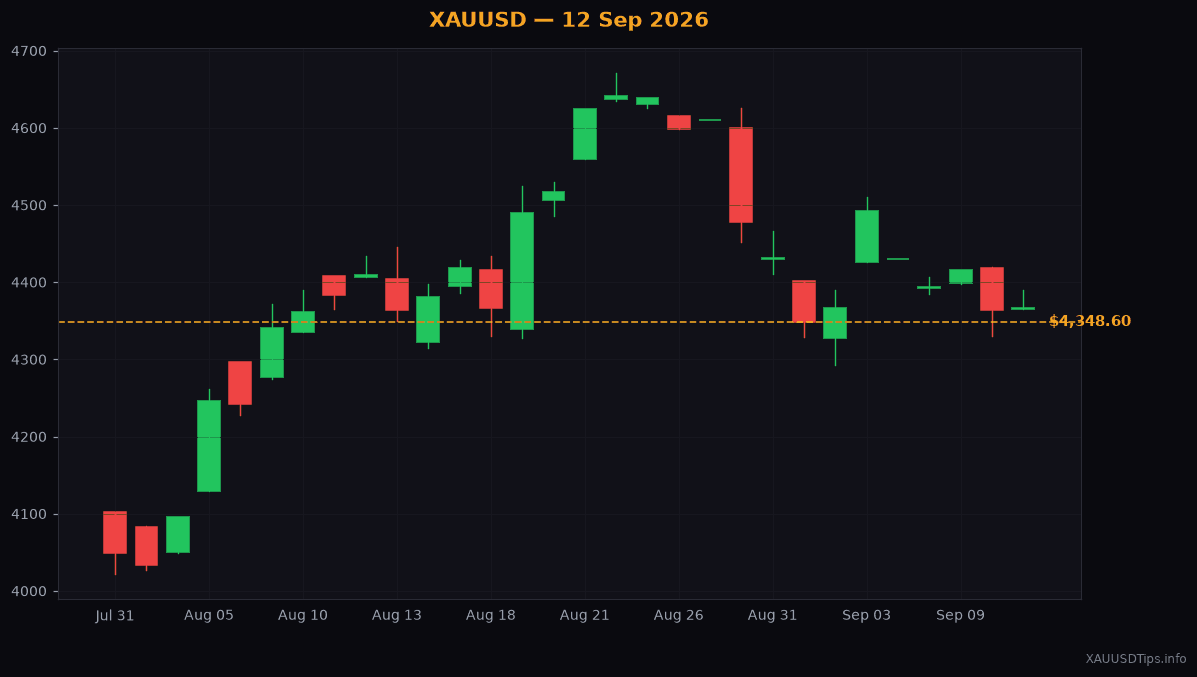 Gold Steady at $4348.60 Today Amid Tariff Fears
